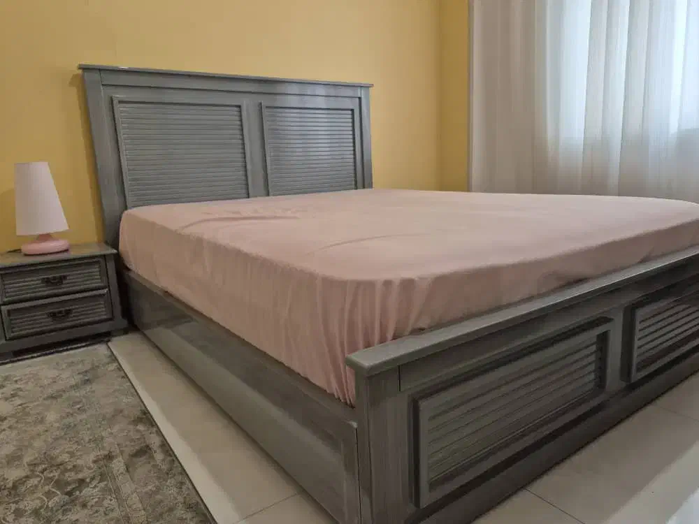 تخت خواب دونفره بدون تشک|تخت و سرویس خواب|کرج, کارخانه قند|دیوار