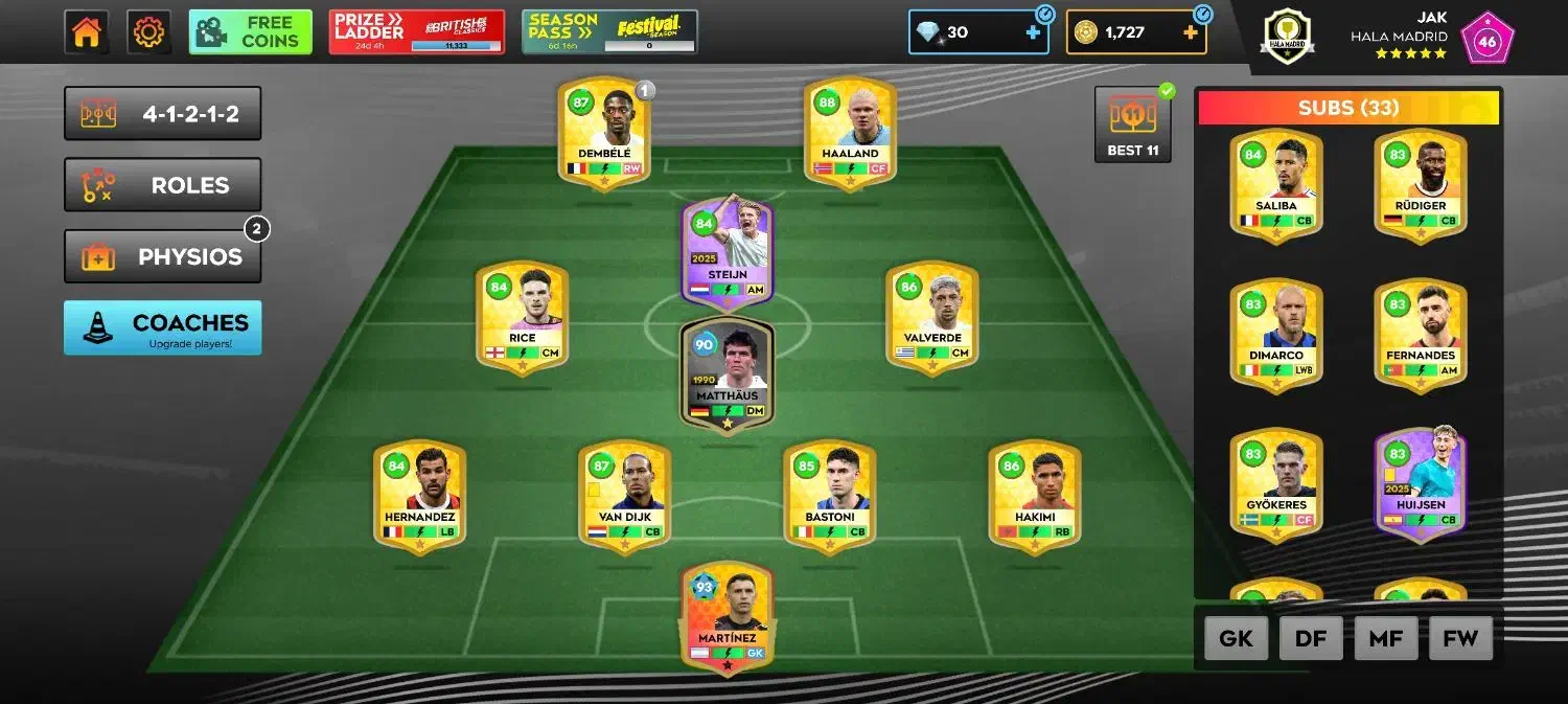 دریم لیگ ۲۰۲۵|کنسول، بازی ویدئویی و آنلاین|خوشرودپی, |دیوار