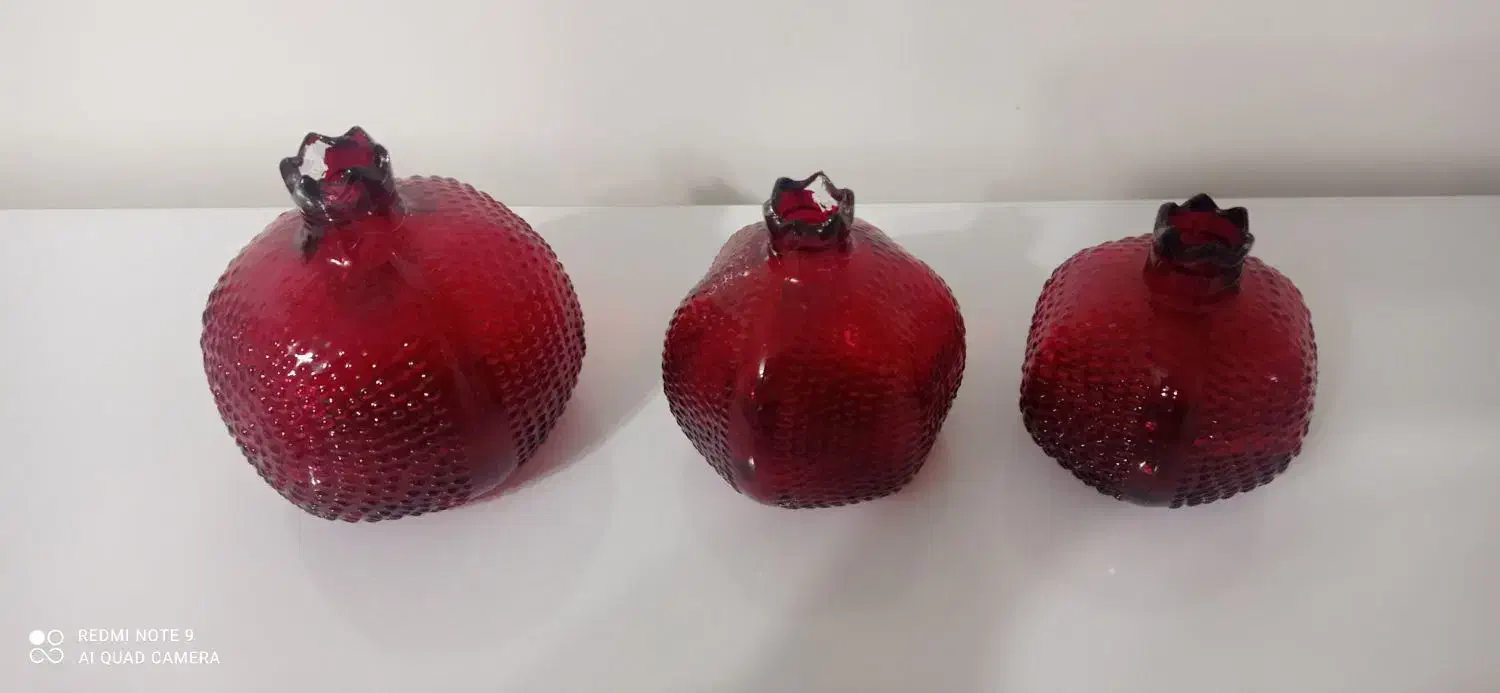 انار شیشه ای شب یلدا|صنایع دستی و سایر لوازم تزئینی|ایلام, |دیوار