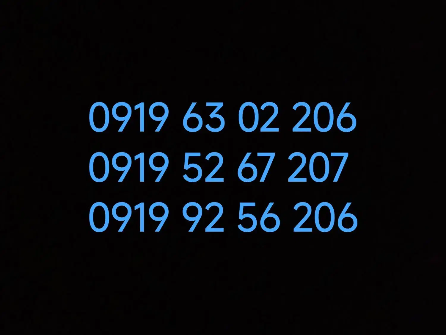 0919.92.56.206|سیمکارت|تهران, نیروی هوایی (پیروزی)|دیوار