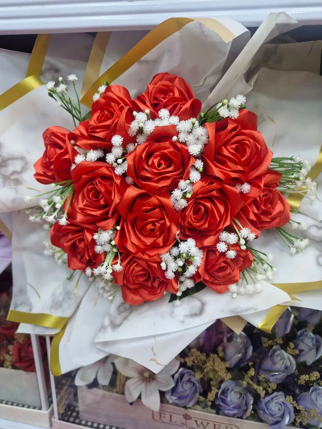 دسته گل ربانی ۱۵ گل|گل مصنوعی|فردیس, فردیس|دیوار