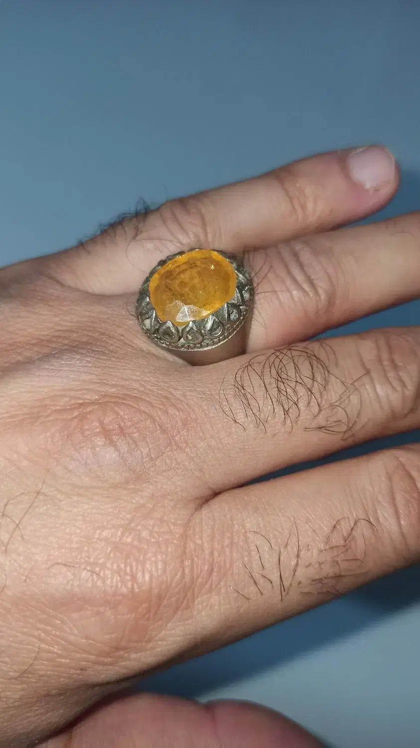 انگشتر یاقوت زرد بسیار زیبا و خاص پسند|جواهرات|خرمشهر, |دیوار