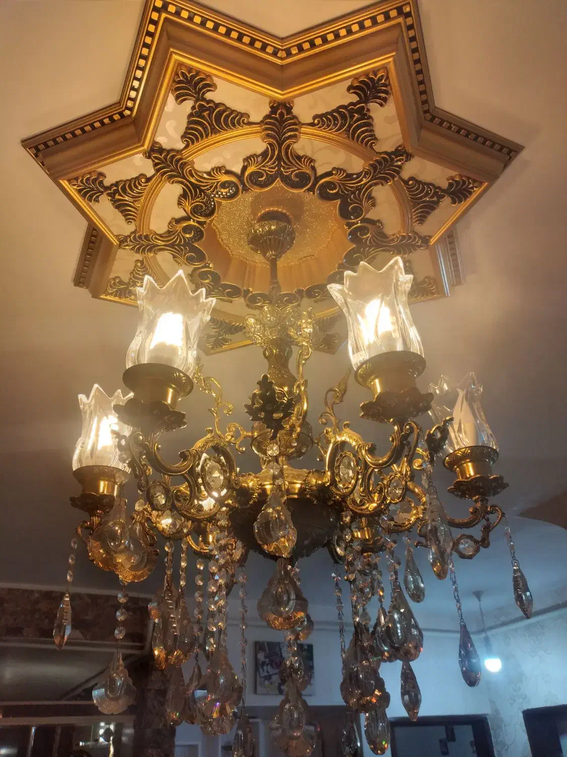 لوستر|لوستر و چراغ آویز|بروجرد, |دیوار