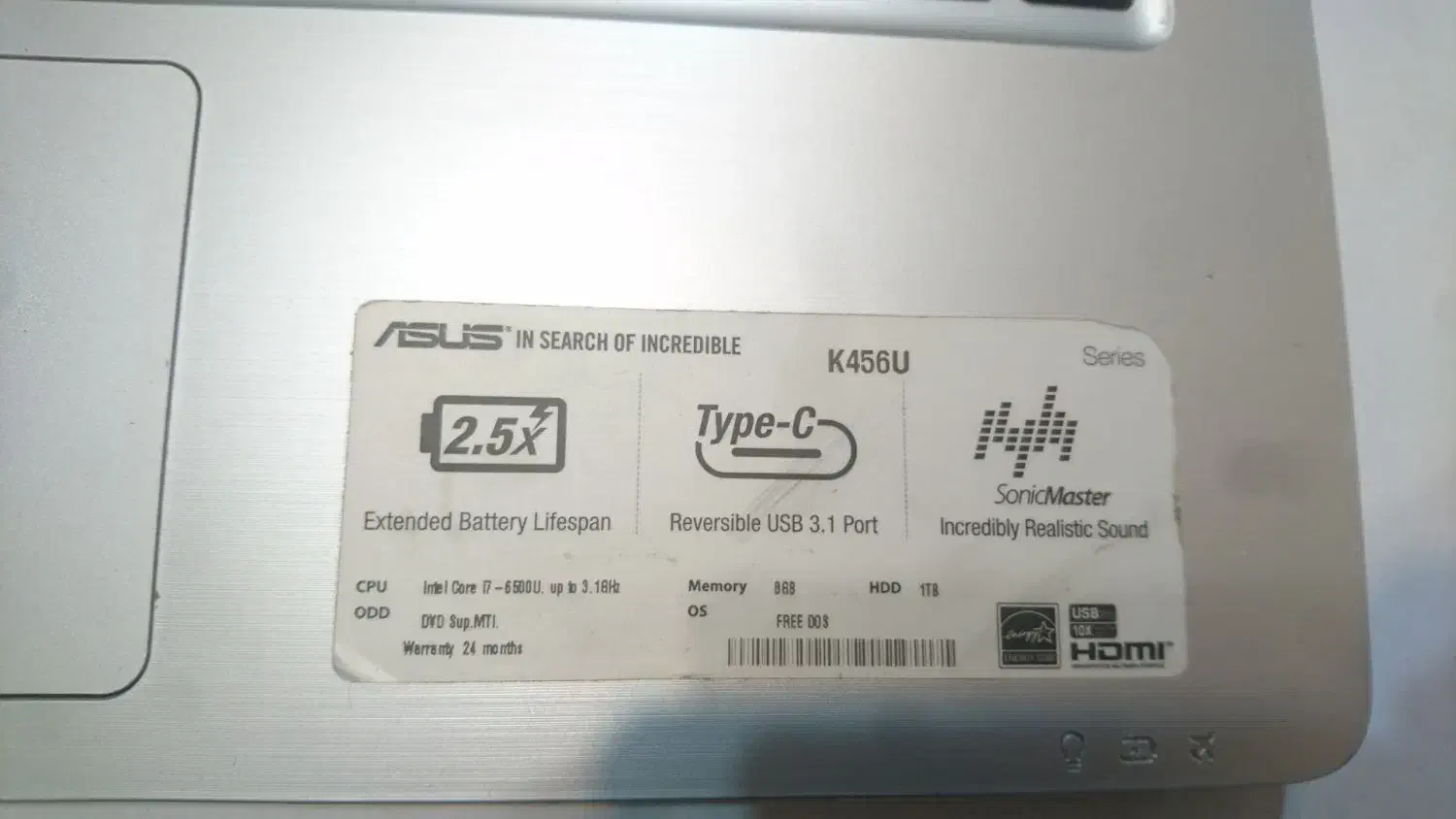 لپ تاپ ASUS K456U|رایانه همراه|دزفول, |دیوار