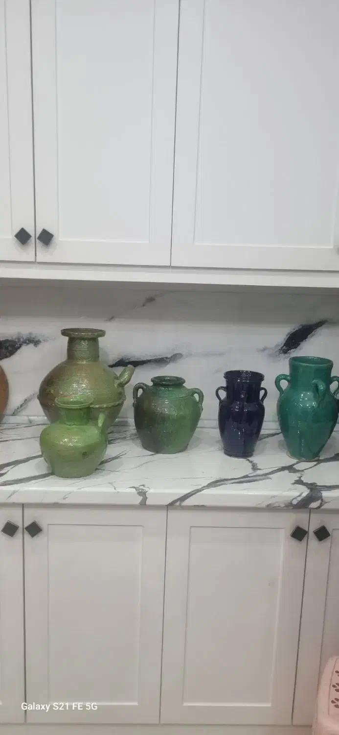 کوزه سفالی و آتشدان|کلکسیون اشیاء عتیقه|نسیمشهر, |دیوار