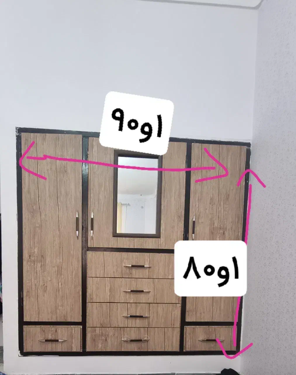 کمددیواری|جاکفشی، کمد، دراور|طبس, |دیوار