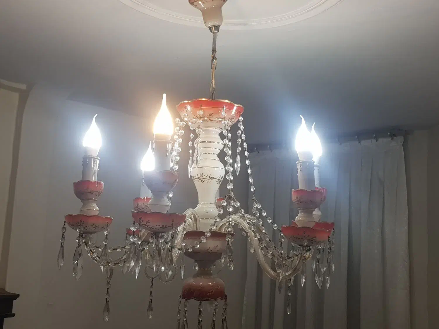 لوستر شیشه ای قدیمی|لوستر و چراغ آویز|تهران, ابوذر|دیوار