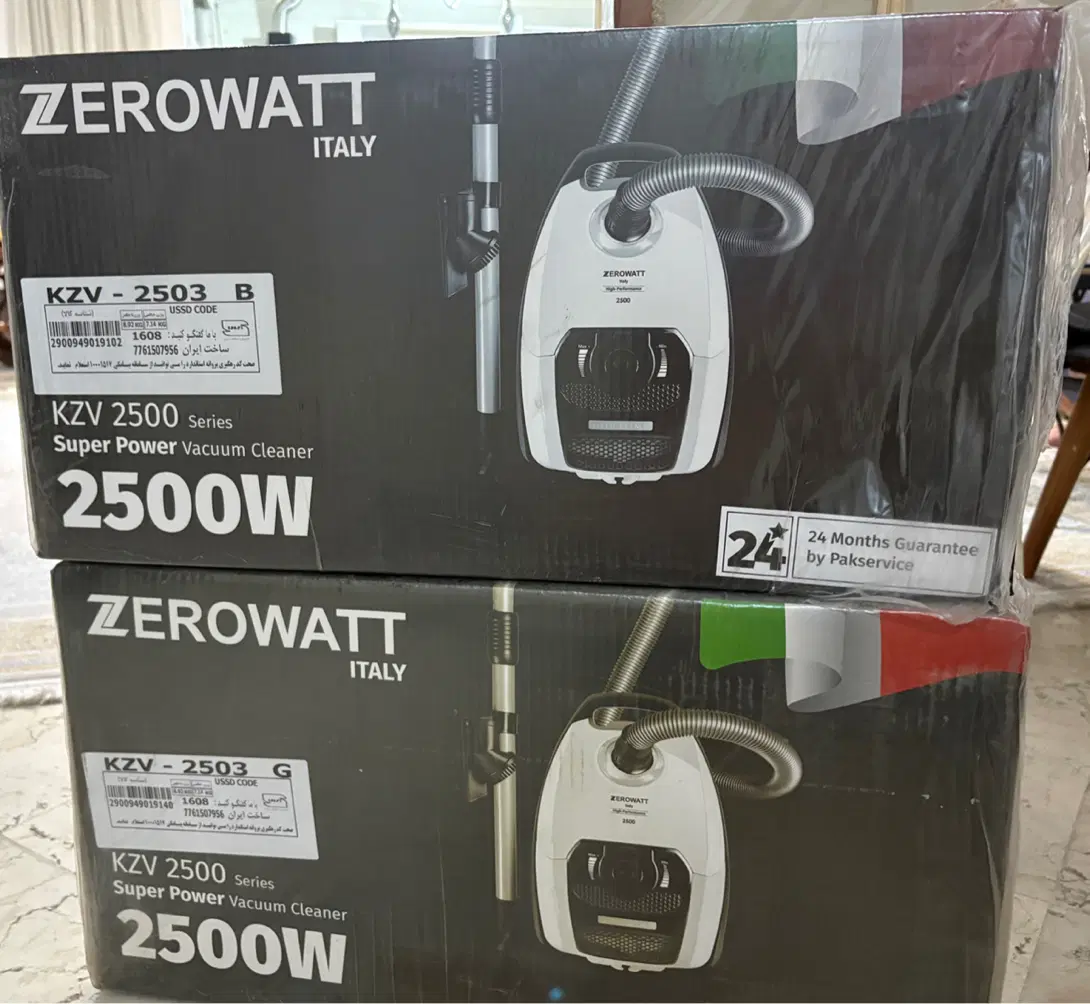 ۲ عدد جارو برقی زیرووات zerowatt پاکشوما|جاروبرقی، جارو شارژی، بخارشو|تهران, بهار|دیوار