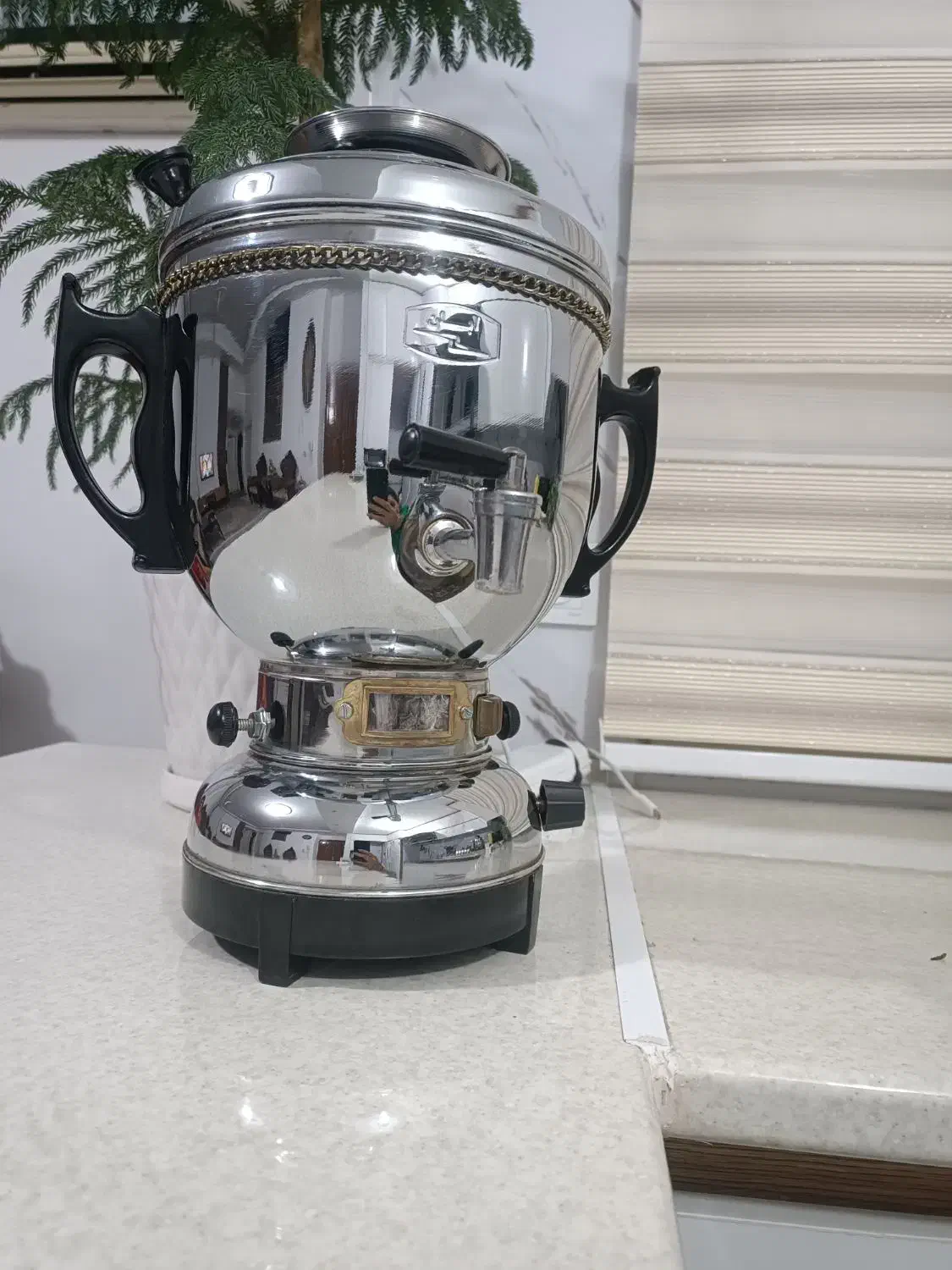 سماور همراه با پارچه استیل بزرگ|سماور، چای‌ساز، قهوه‌ساز|گلپایگان, |دیوار