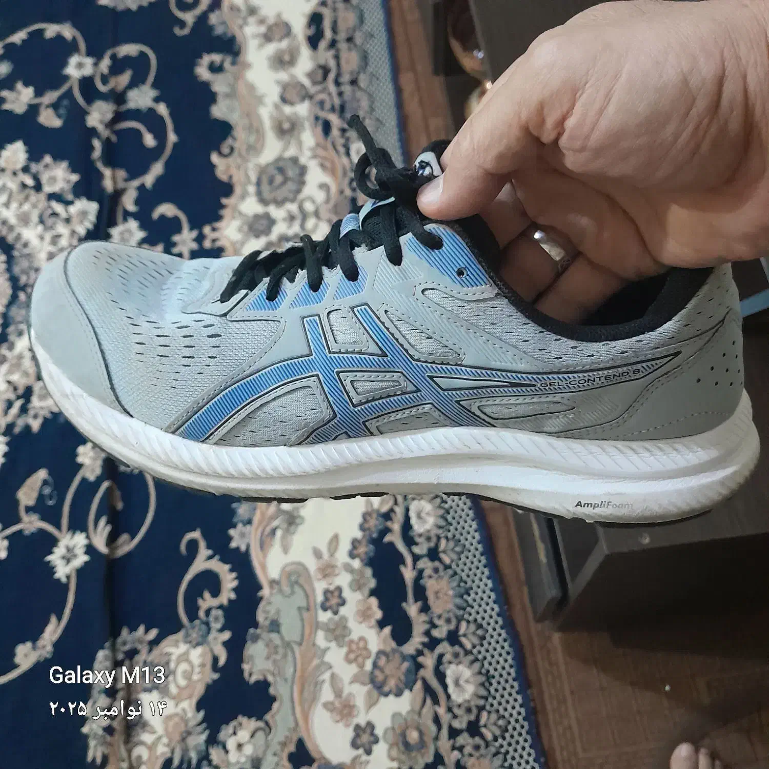 کفش مشکی ماموت سایز43 طوسی آسیکس آسیکس 44|کیف، کفش، کمربند|ماهیدشت, |دیوار