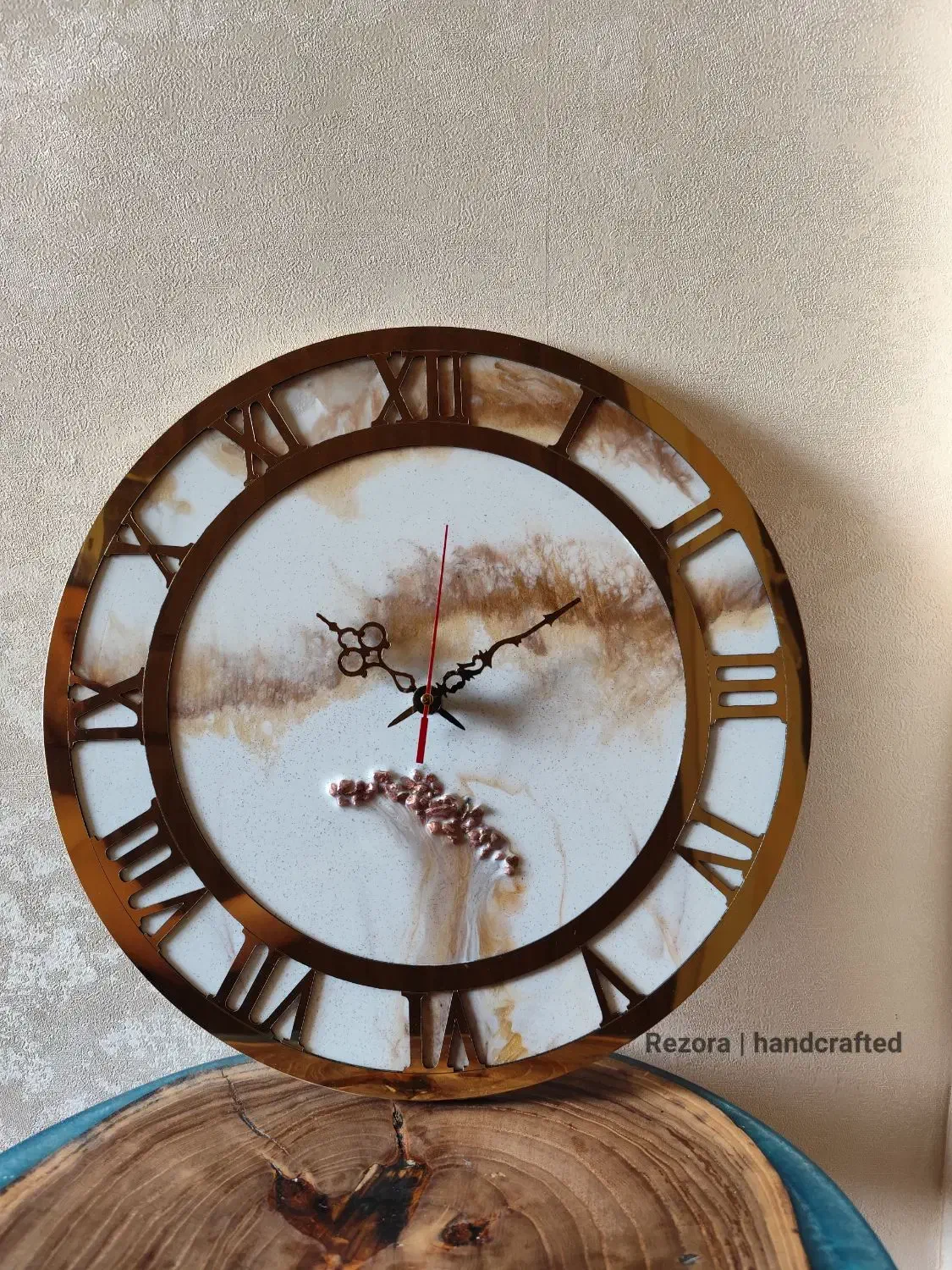 ساعت رزینی دست ساز|ساعت دیواری و تزئینی|یزد, |دیوار