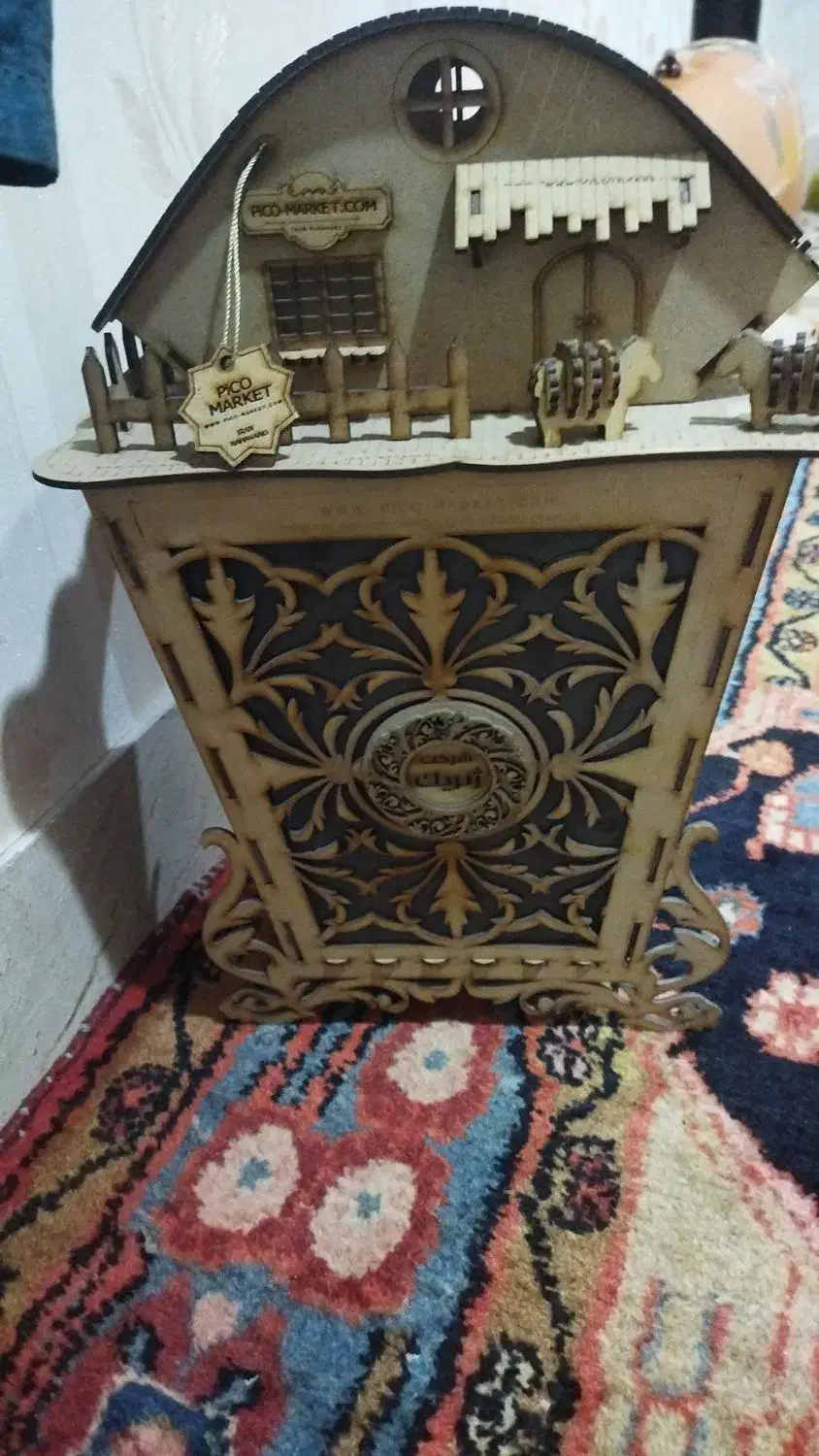 عصرانه خوری تستر سطل اشغال چوبی|ظروف سرو و پذیرایی|نهاوند, |دیوار