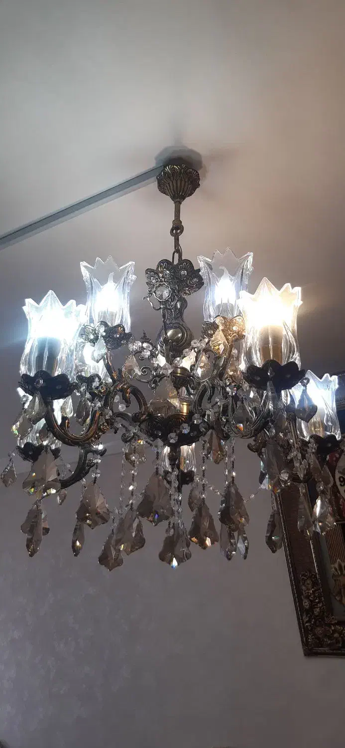 لوستر برنز|لوستر و چراغ آویز|تبریز, |دیوار