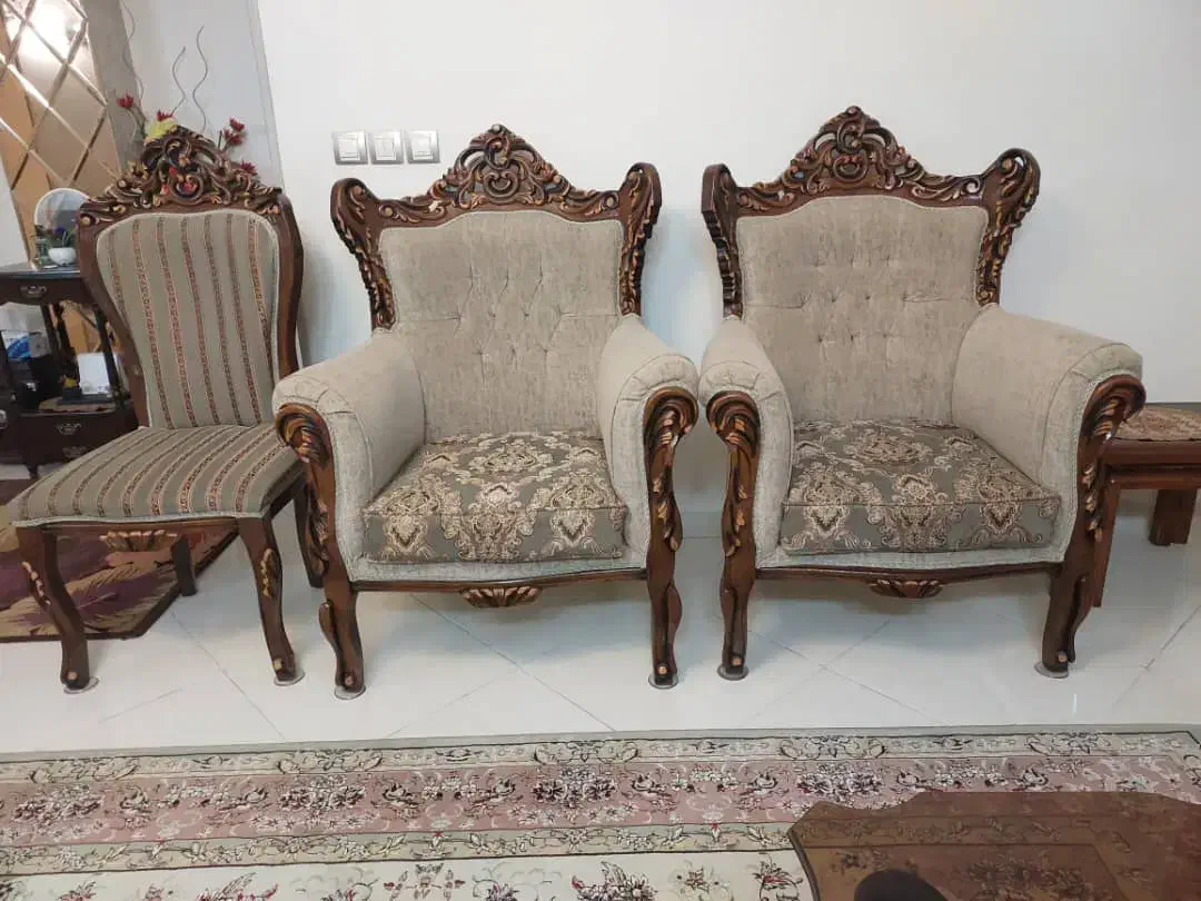 مبلمان ۹ نفره استیل|مبلمان خانگی و میز عسلی|گرمسار, |دیوار