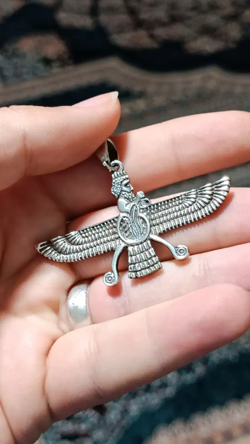 گردنی فروهر نقره|جواهرات|کوهدشت, |دیوار