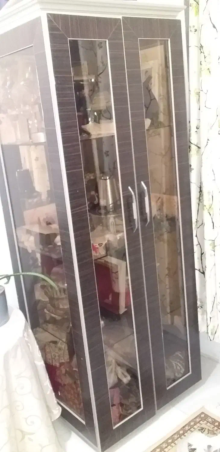 بوفه شیشه ای با چوب ام دی اف|بوفه، ویترین، کنسول|بندر انزلی, جزیره|دیوار