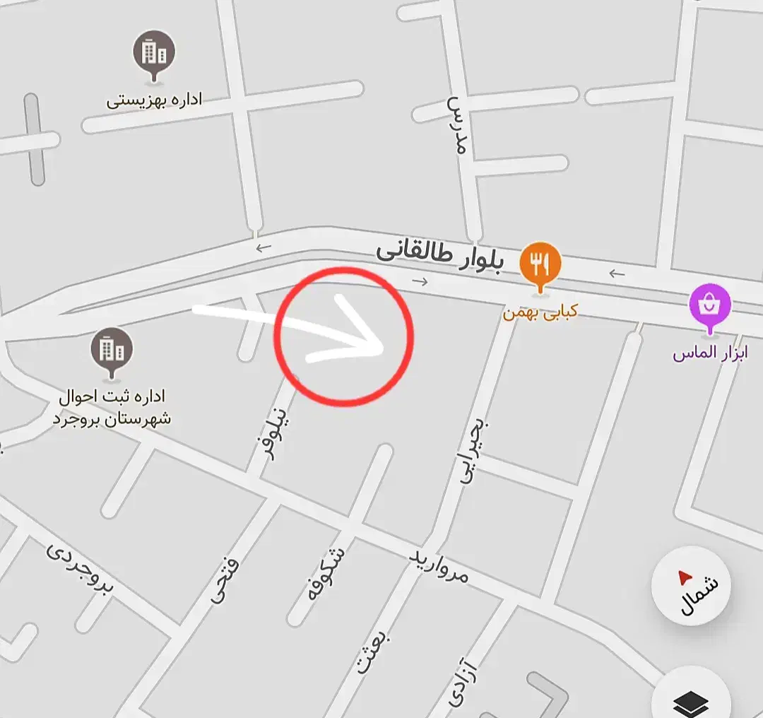 فروش زمین مسکونی جلو خیابان برای ساخت مغازه|فروش زمین و ملک کلنگی|بروجرد, |دیوار