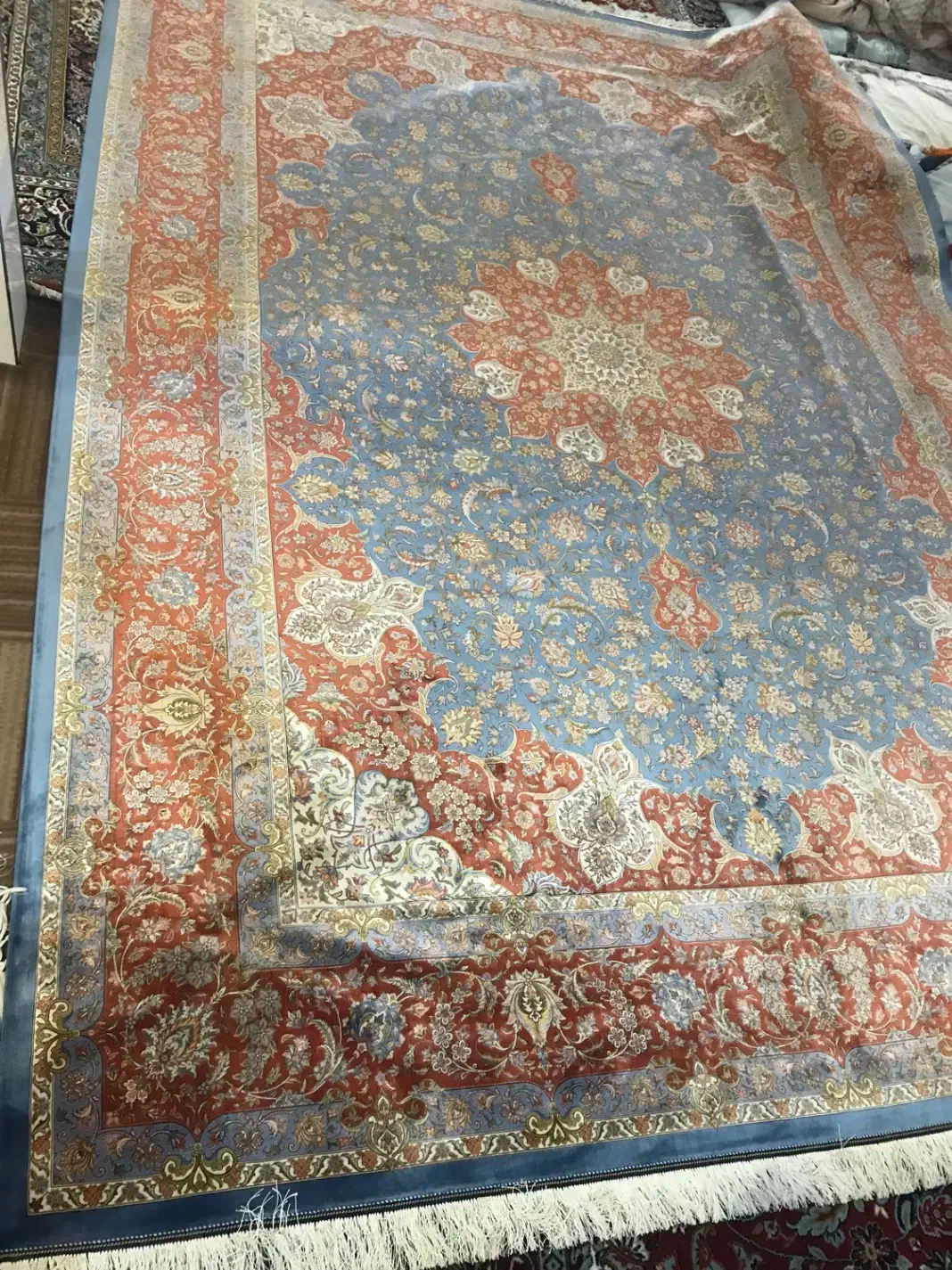 فرش ابریشم ماشینی|فرش|آفتاب, |دیوار