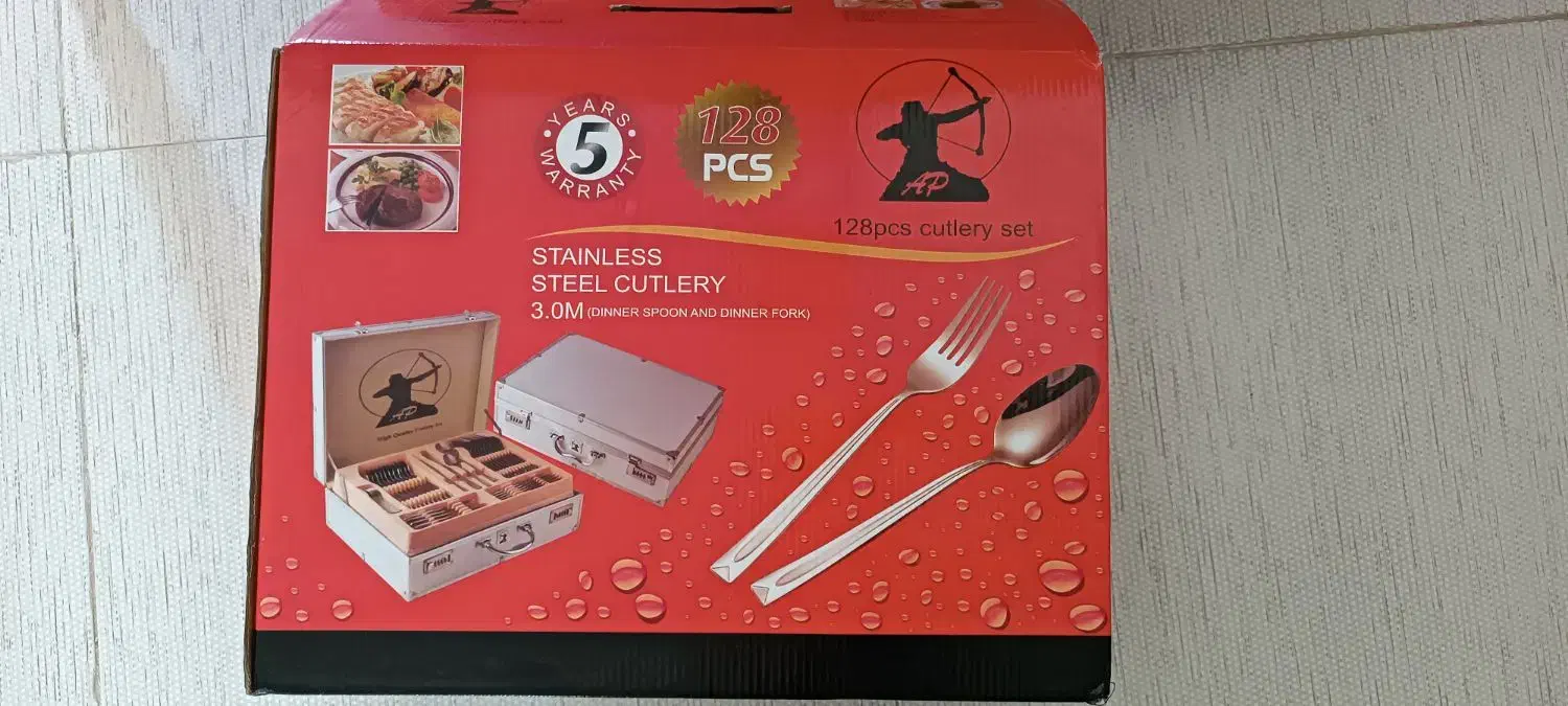 سرویس قاشق چنگال ۲۴نفره ۱۲۸پارچه|ظروف سرو و پذیرایی|سبزوار, پیروزی|دیوار