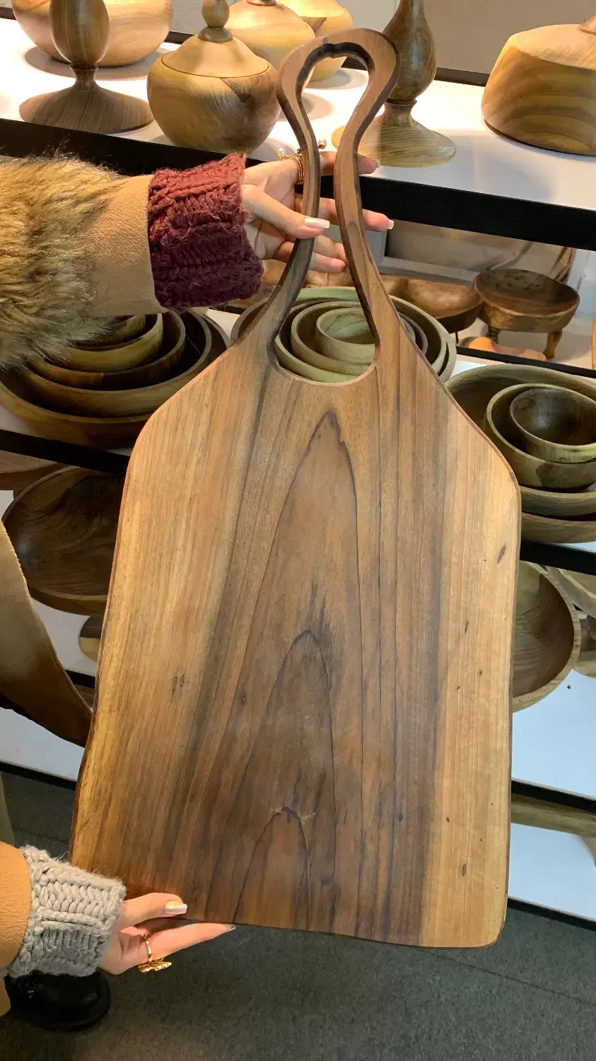 تخته گوشت سرو روستیک چوب گردو کادو یلدا|ظروف سرو و پذیرایی|تبریز, |دیوار