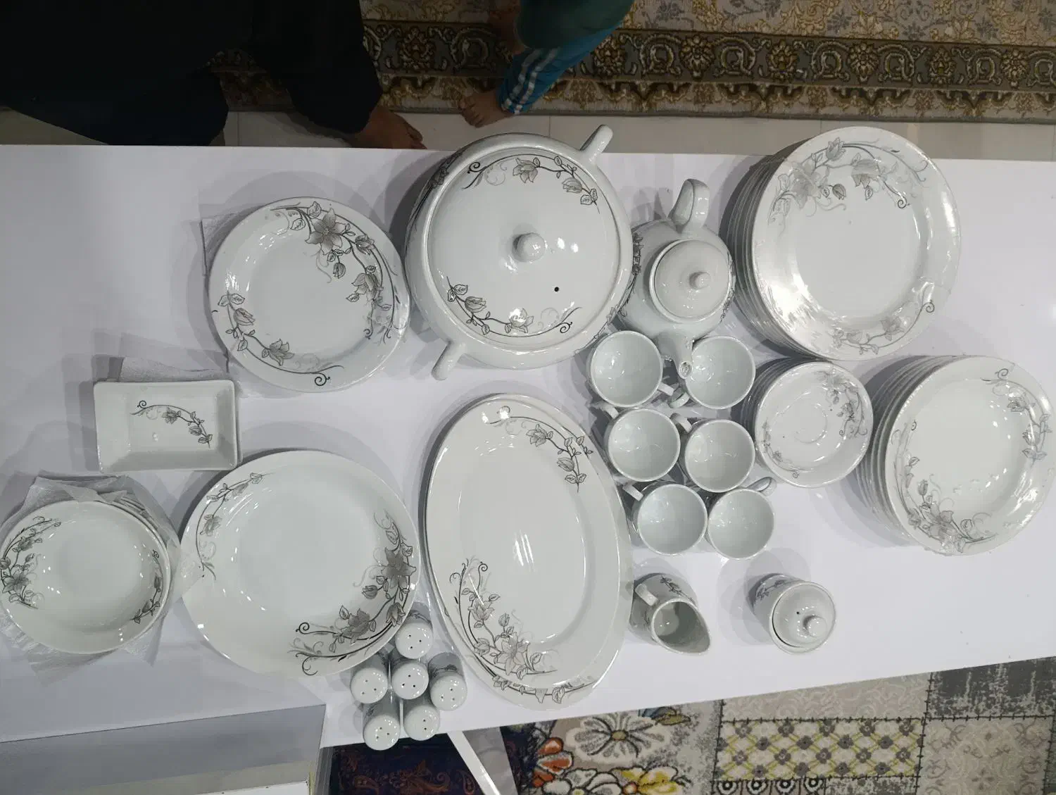 54پارچه چینی آشپزخانه 6نفره نو|ظروف سرو و پذیرایی|شاهین دژ, |دیوار