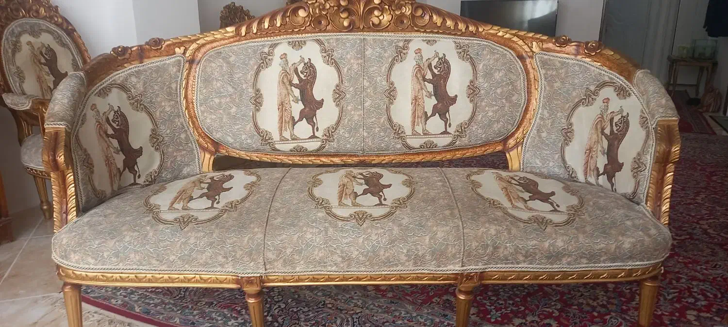 مبلمان سلطنتی۹نفره|مبلمان خانگی و میز عسلی|قزوین, |دیوار