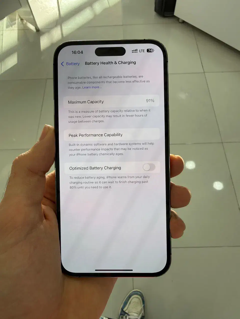 ip14promax 255 zza 91%|موبایل|دره شهر, |دیوار