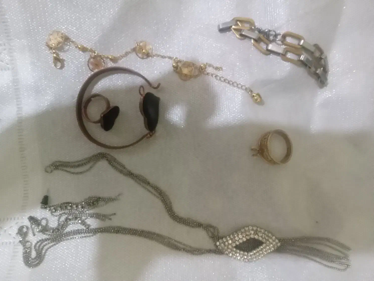 دستبند و پابند انگشتر و دستبند سِت رنگ ثابت|بدلیجات|زرند, |دیوار