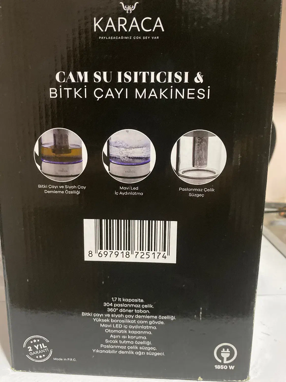 چایی ساز ترک برند KARACA|سماور، چای‌ساز، قهوه‌ساز|پرند, فاز ۶|دیوار