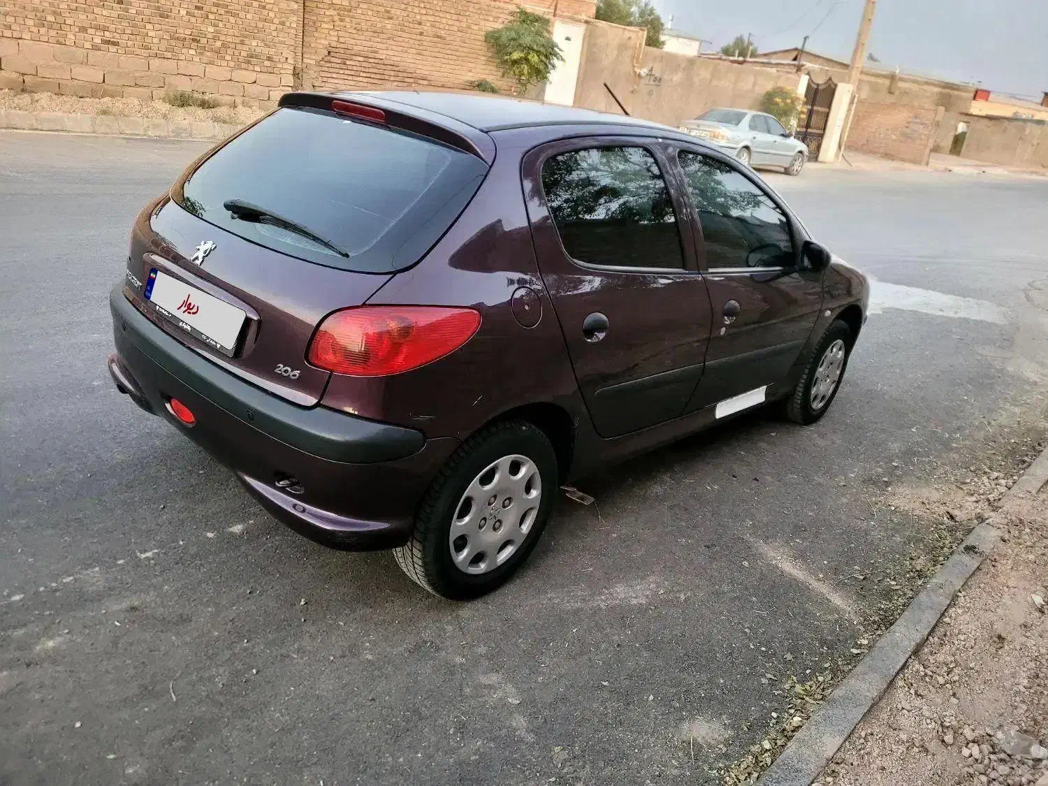 ۲۰۶بادمجانی کم کار زیرخاکی عتیقه تک برگ سند|خودرو سواری و وانت|کرمان, |دیوار