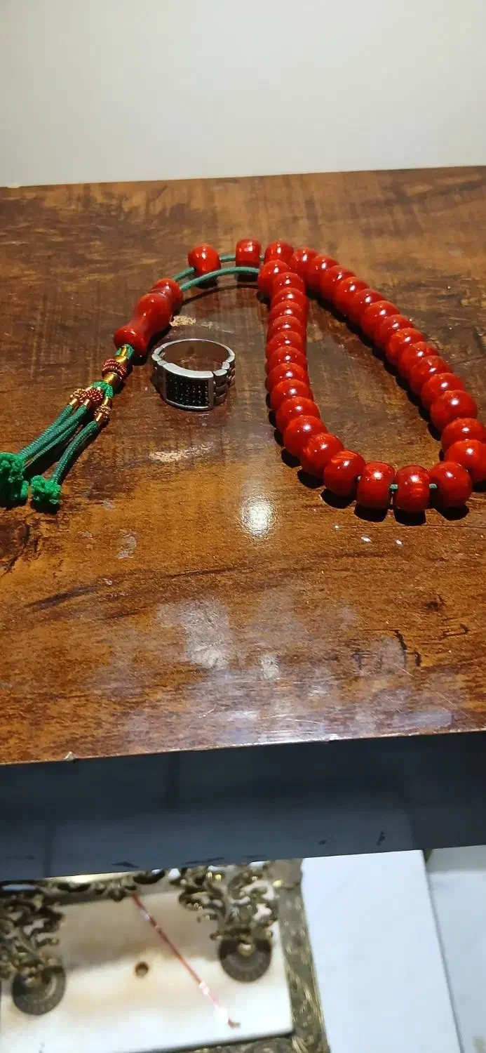 تسبیح کهربها مرجان زرافشان بی نظیر کهنه|کلکسیون اشیاء عتیقه|تهران, مولوی|دیوار