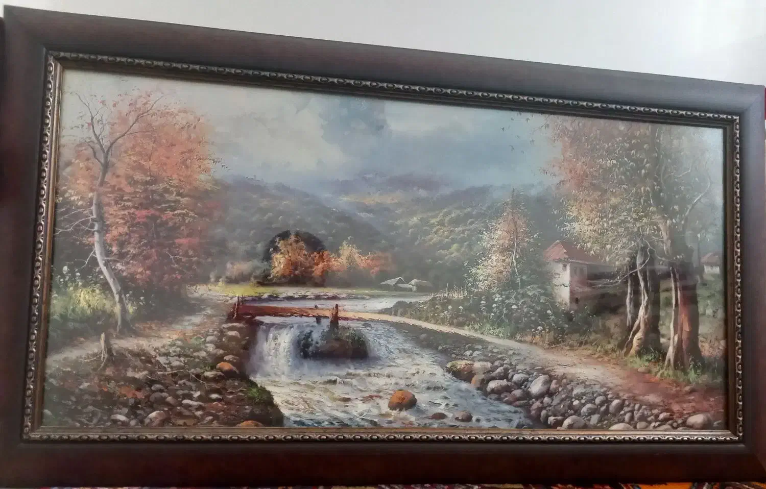 تابلو دیواری بزرگ عکس طبیعت با ساعت دیواری|تابلو، نقاشی، عکس|مشهد, رضاشهر|دیوار