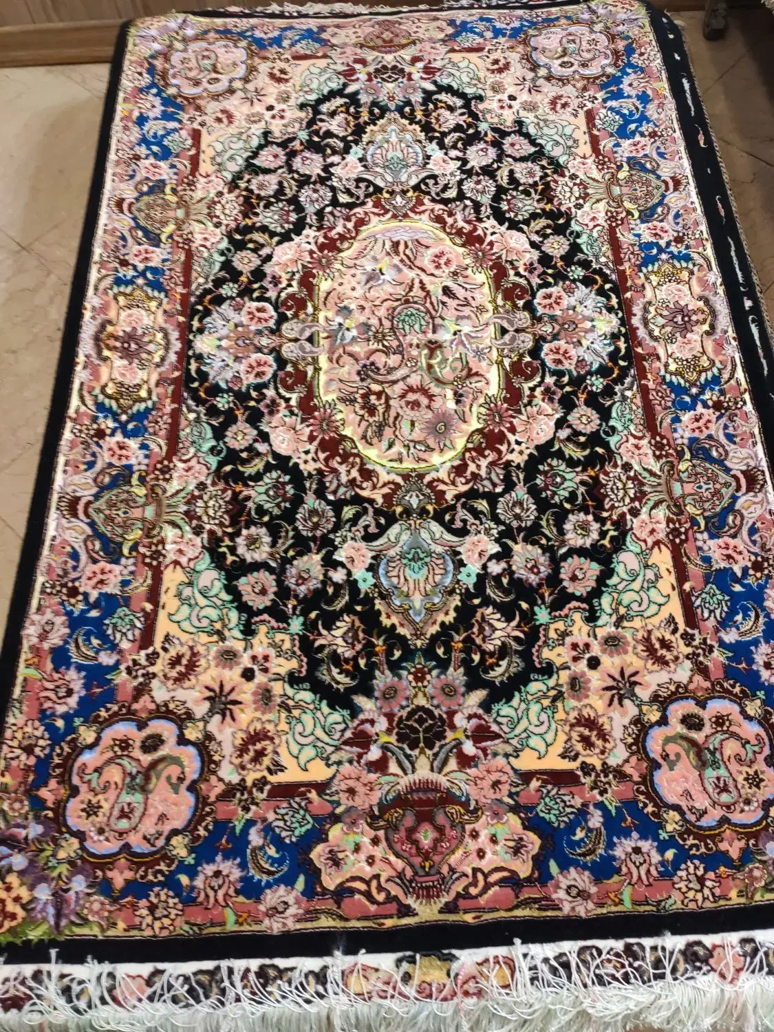 قالیچه خطیبی کف ابریشم|فرش|تهران, حکمت|دیوار