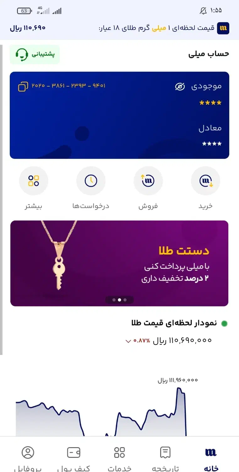 میلی گلد|کارت هدیه و تخفیف|بجنورد, |دیوار