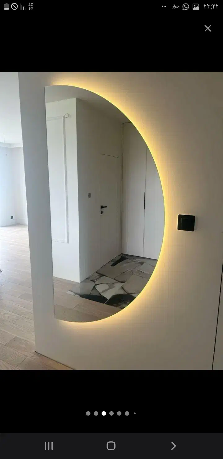 آینه با نور انبه ای مفید|آینه|بروجرد, |دیوار