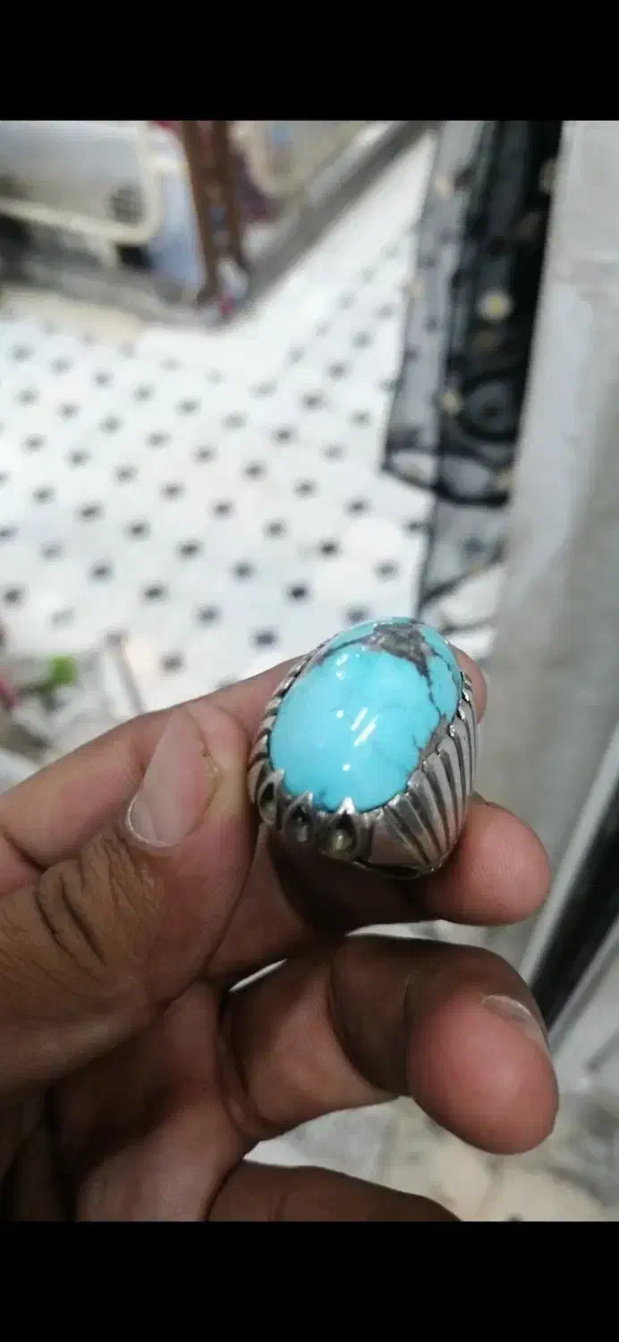 انگشتر فیروزه نیشابوری|جواهرات|قم, کلهری|دیوار