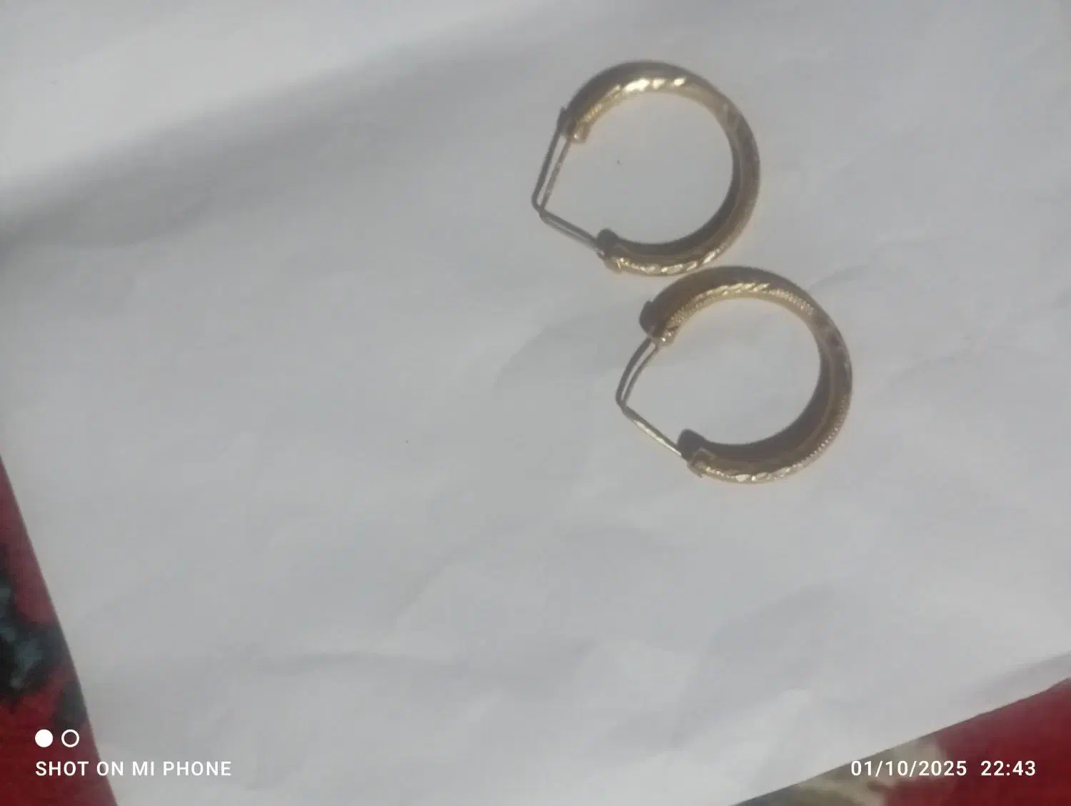 طلاالیزابت گوشواره حلقه ای پلاک چهارقل|جواهرات|یاسوج, |دیوار