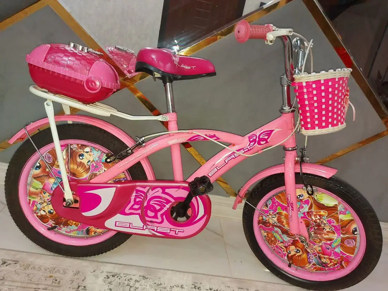 دوچرخه سایز ۱۶ دخترانه صورتی خوشرنگ نو|دوچرخه، اسکیت، اسکوتر|کرج, میدان میوه و تره بار مرکزی|دیوار