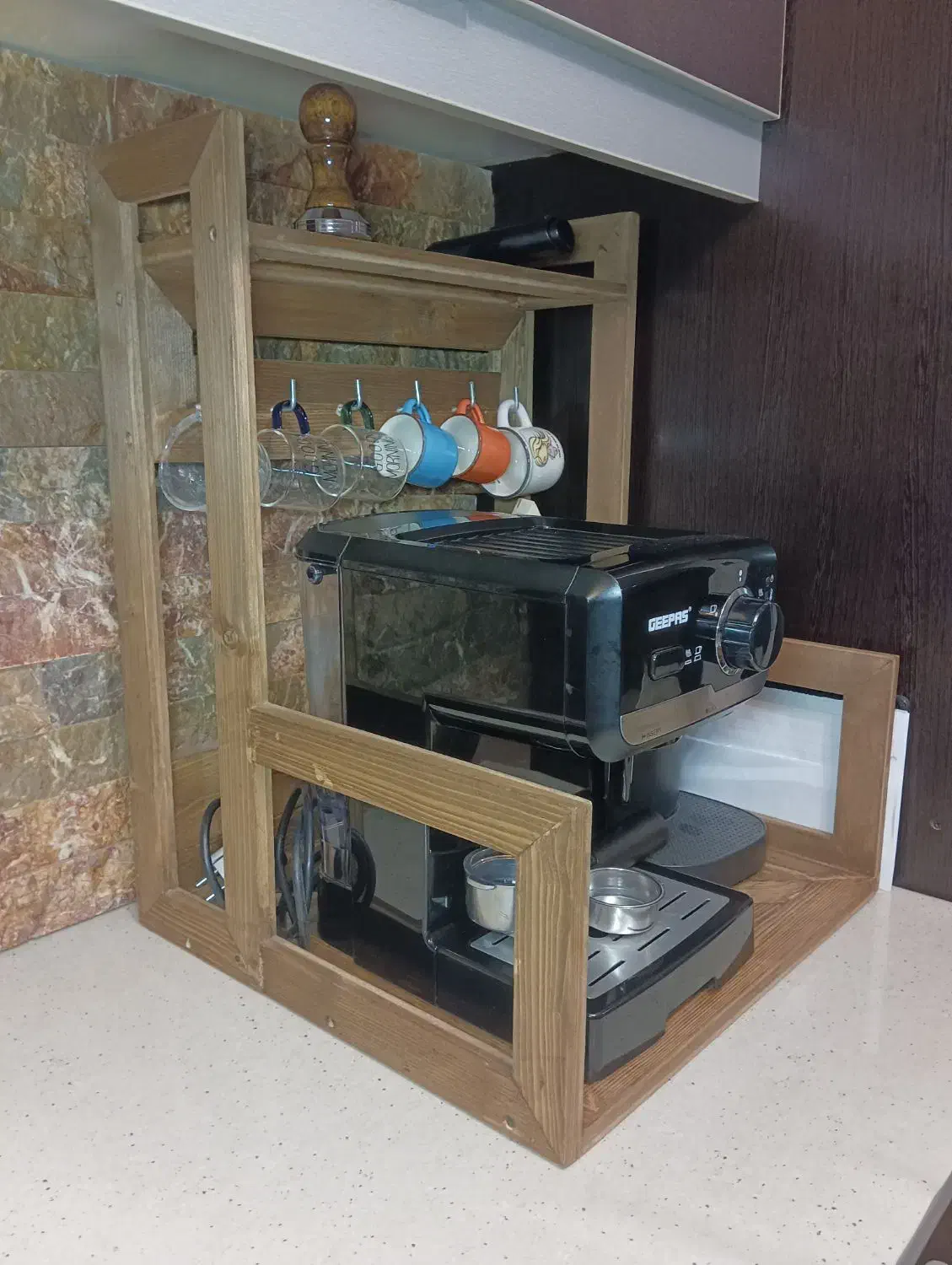 استند کافی بار چوبی|صنایع دستی و سایر لوازم تزئینی|آمل, |دیوار