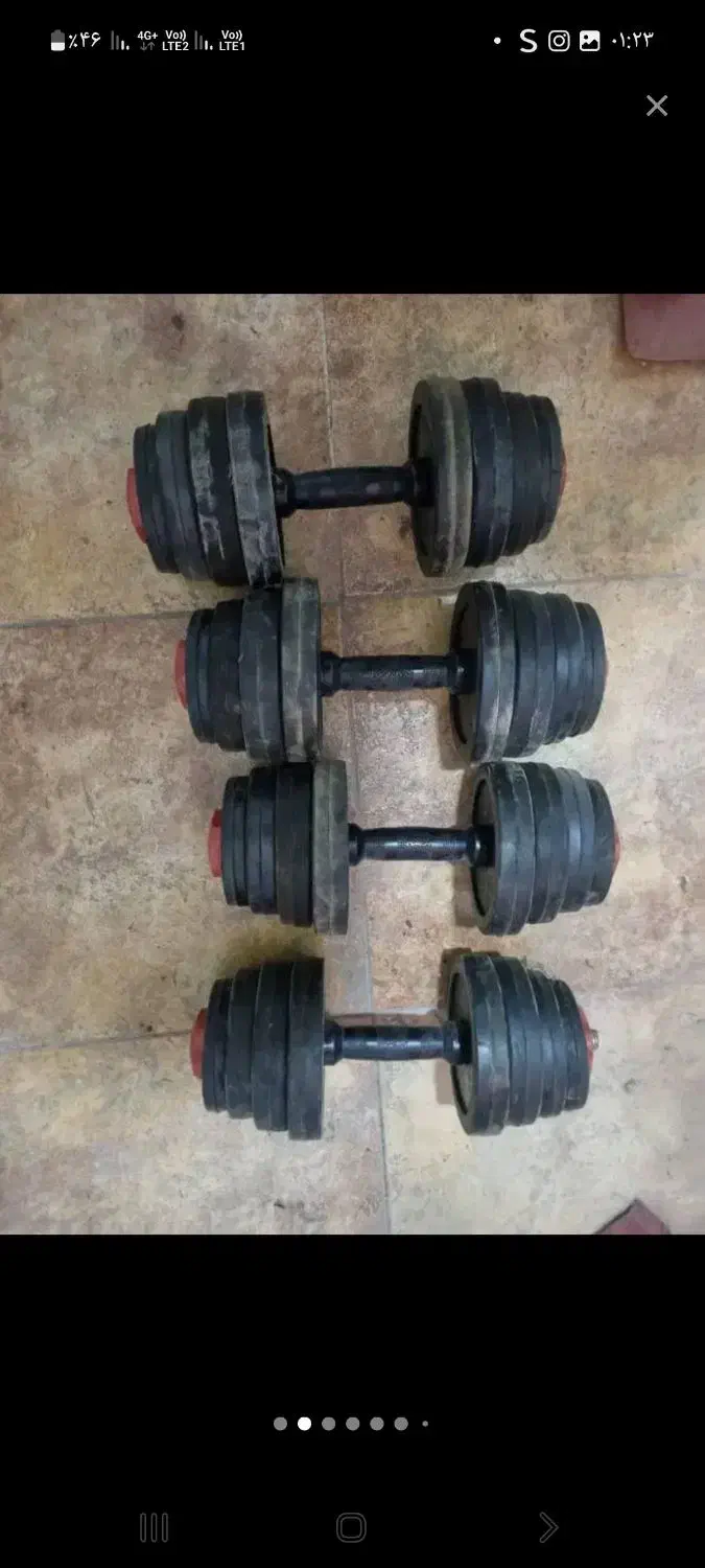 دمبل ده کیلویی|تجهیزات ورزشی|شیراز, شهرک بزین|دیوار