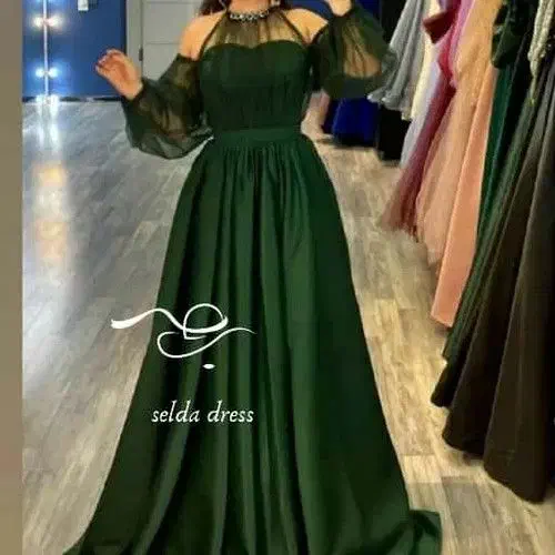 لباس مجلسی سبز خوش رنگ|لباس|بهارستان, |دیوار