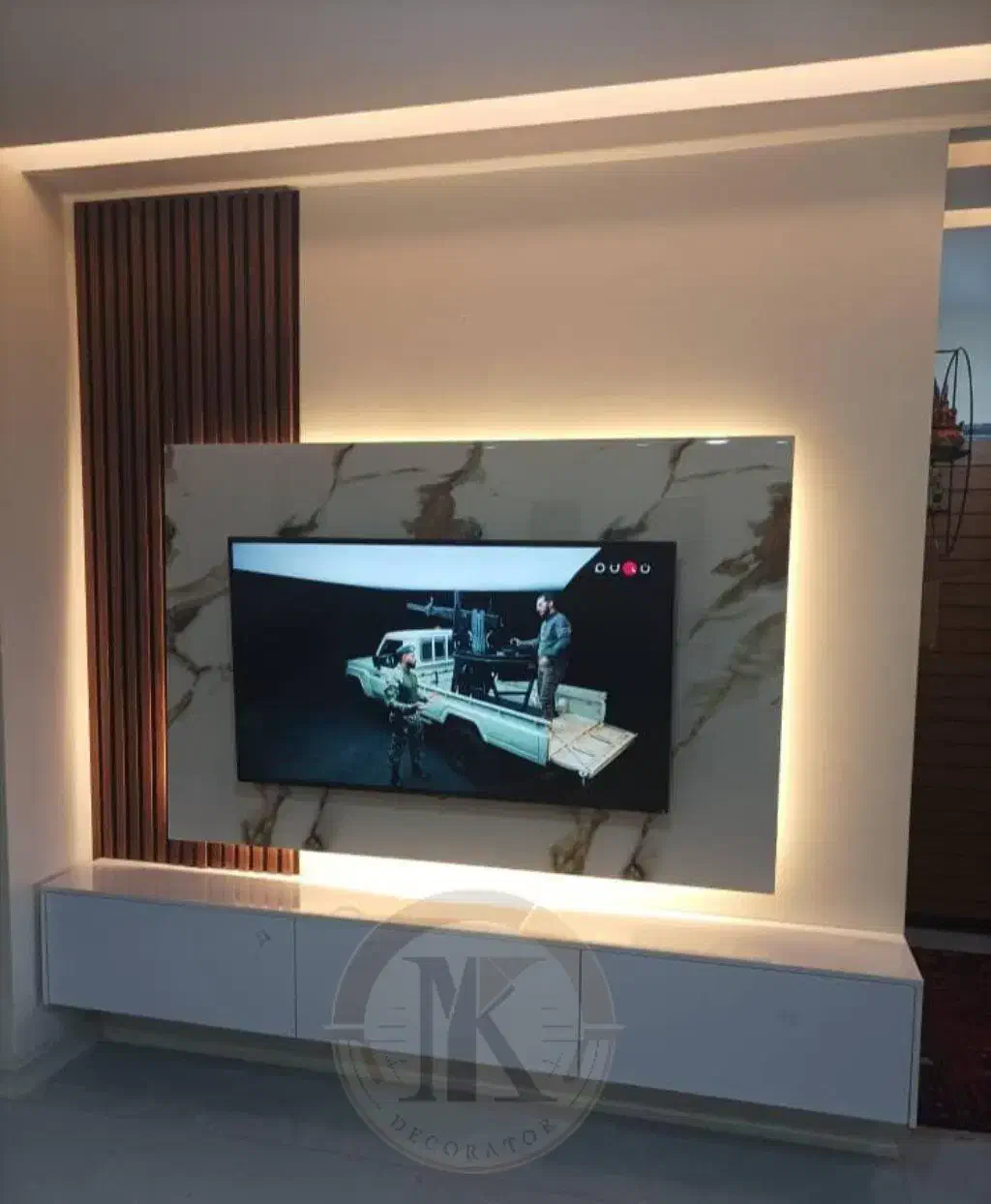 تی‌وی وال tv wall تی وی روم دکور سرویس خواب جاکفشی|میز تلویزیون|اهواز, گلستان|دیوار