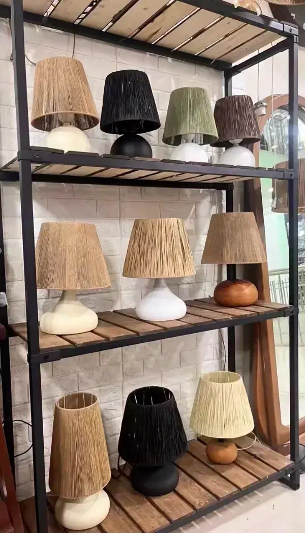 آباژور و لوستر های دست ساز رافیا و مکرومه|لوستر و چراغ آویز|رشت, جانبازان|دیوار