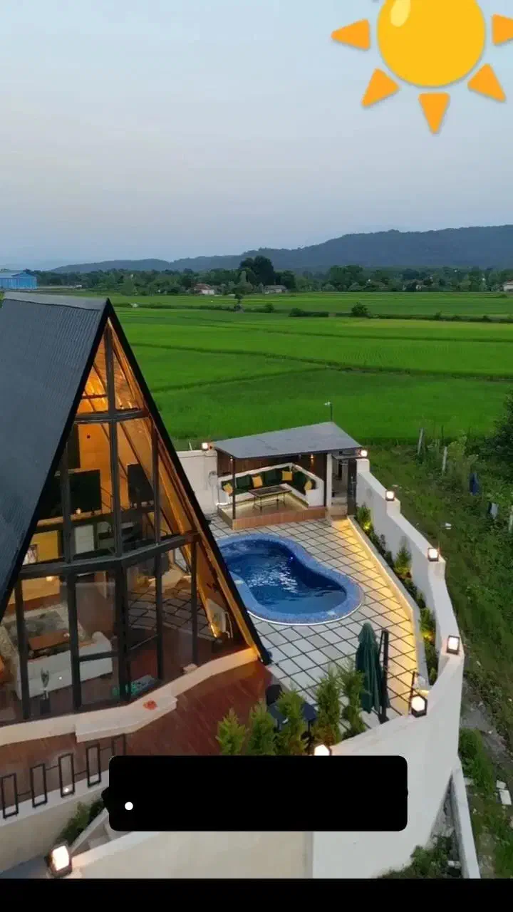 اجاره کلبه سوییسی استخر فوتبال دستی باربیکیو|اجارهٔ کوتاه‌مدت ویلا و باغ|رشت, جماران|دیوار