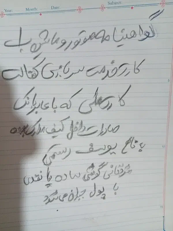 مدارک مفقودی|اشیا|تایباد, |دیوار