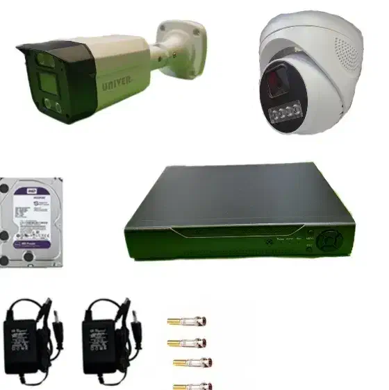 2عدد دوربین +دستگاه ۴کانال۵مگاپیکسل ++تشخیص چهره|دوربین مداربسته|کرمان, |دیوار