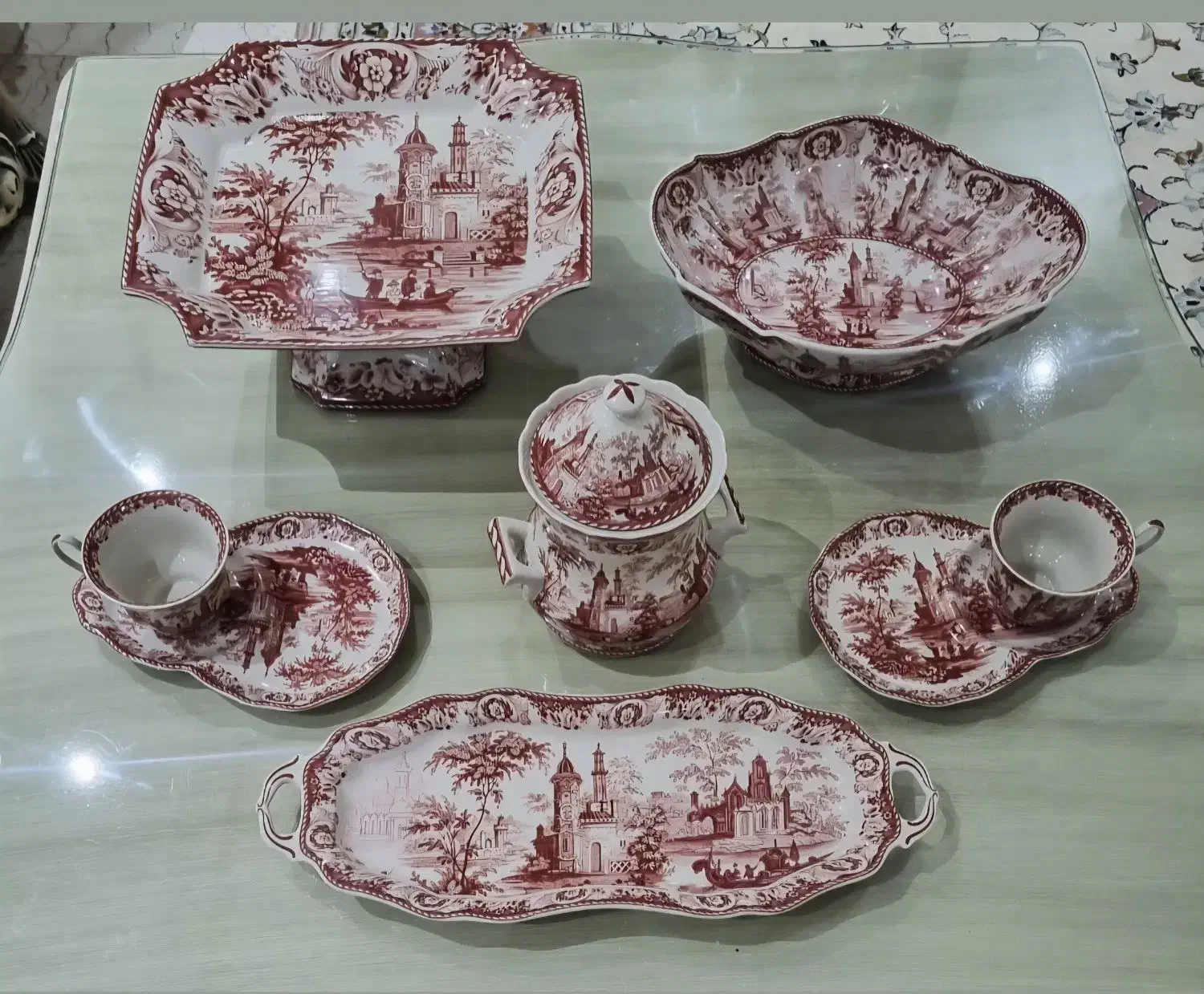 ظروف اکسفورد ابی و قرمز|ظروف سرو و پذیرایی|تهران, امیریه|دیوار