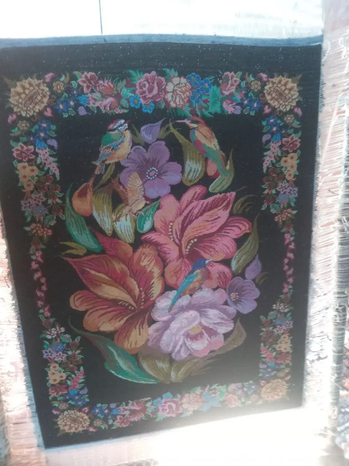 قالی ابریشم|فرش|مراغه, |دیوار