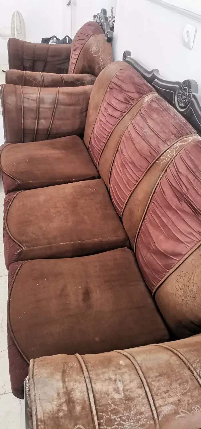 مبل 7 نفره دست دوم سالم|مبلمان خانگی و میز عسلی|طبس, |دیوار