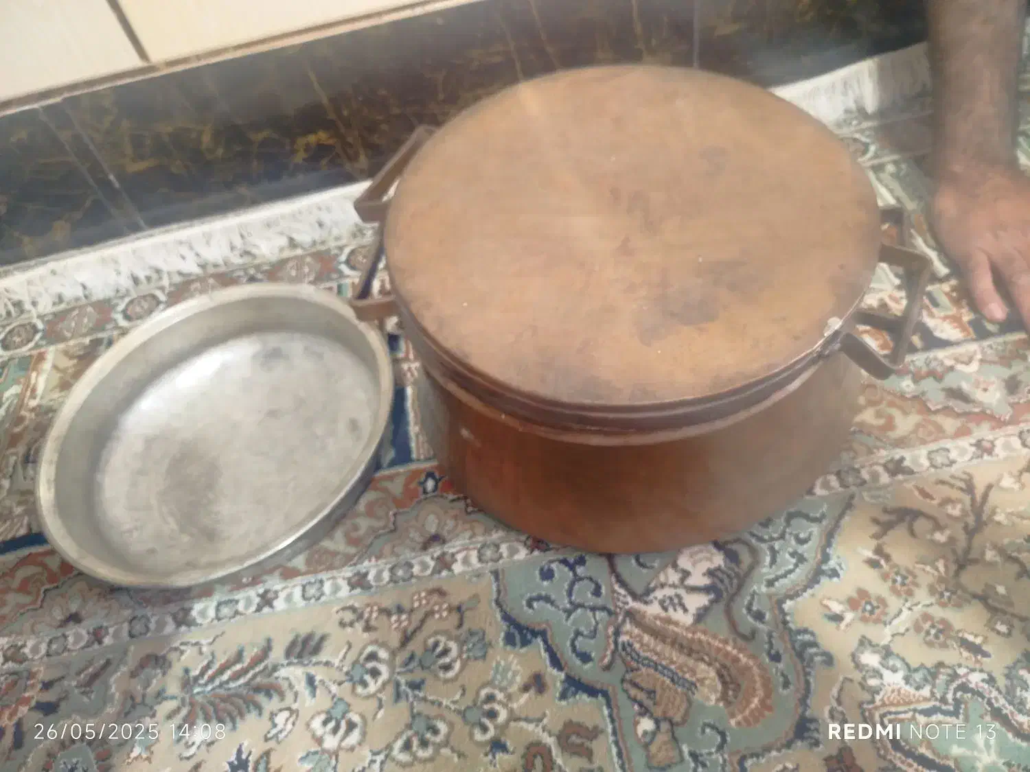 دیگ مسی با ماهیتابه سالم|ظروف پخت‌وپز|رامیان, |دیوار